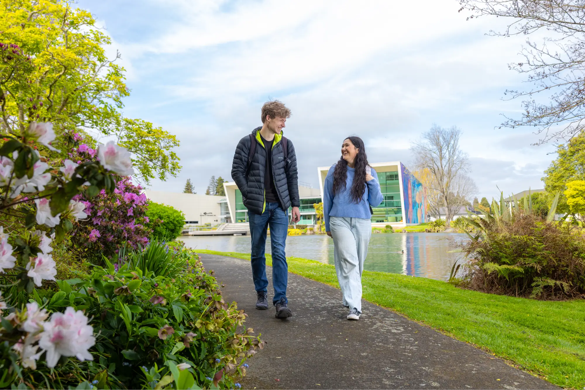 two-students-walking-past-gapa-lake