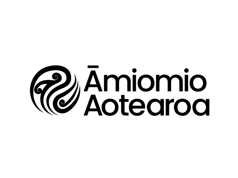 Amiomio Aotearoa full logo black 4 3 ratio