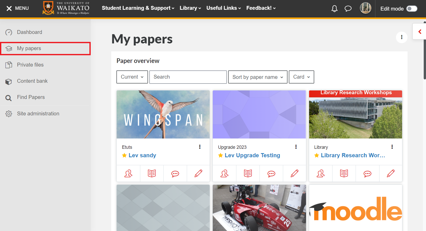 moodle mypapers accesspapers w